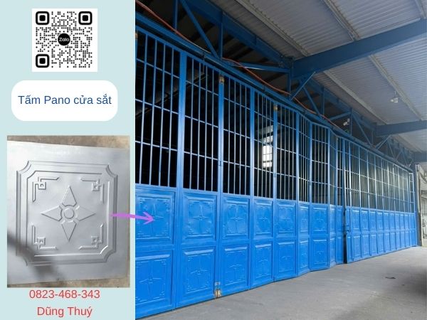 Mẫu pano cửa sắt dùng cho nhà xưởng, cửa lớn
